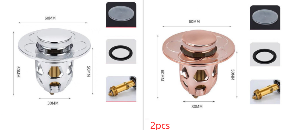 Electroplating Drainer Bouncing Core Universal Head Leak-Proof Plug