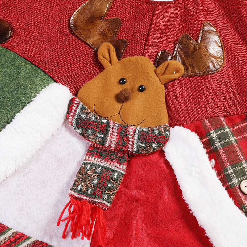 Christmas Burlap Tree Mat Santa Tree Skirt