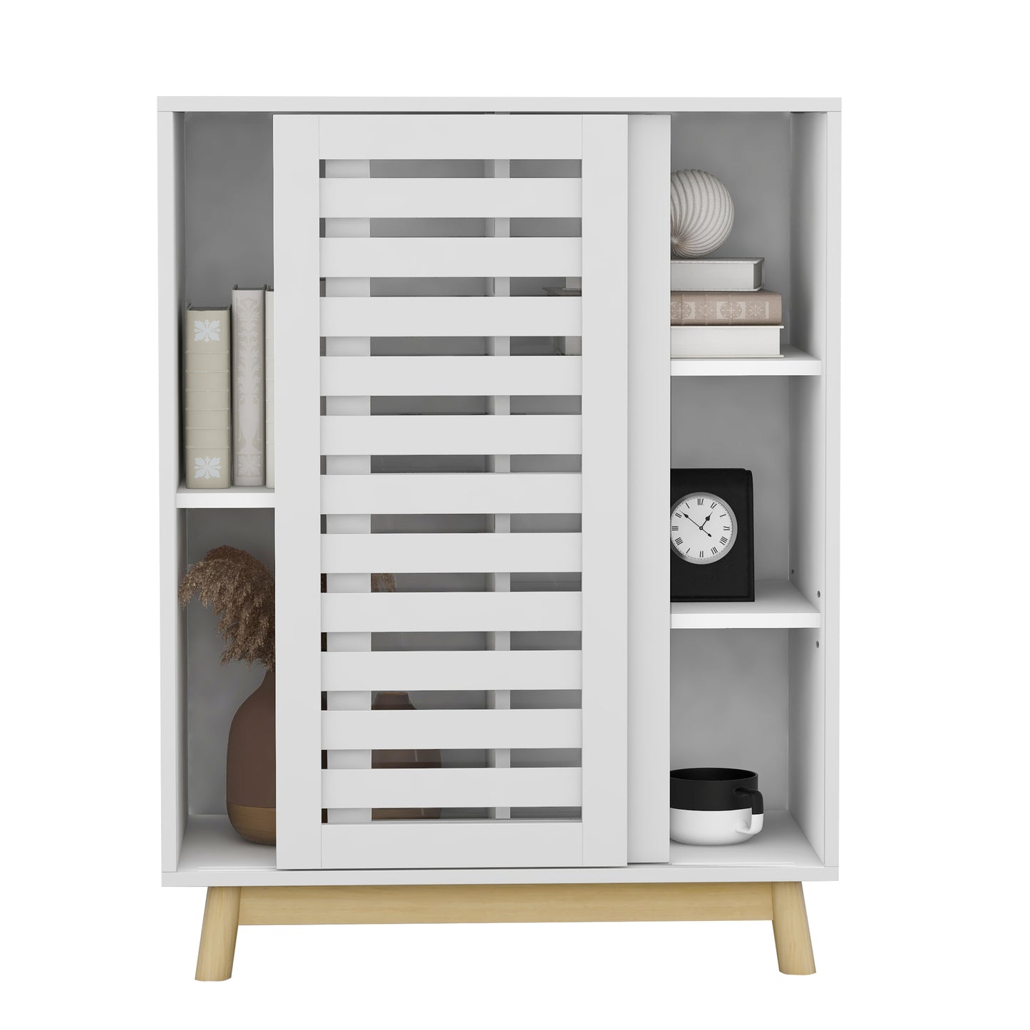 Asymmetric Sliding Door Cabinet