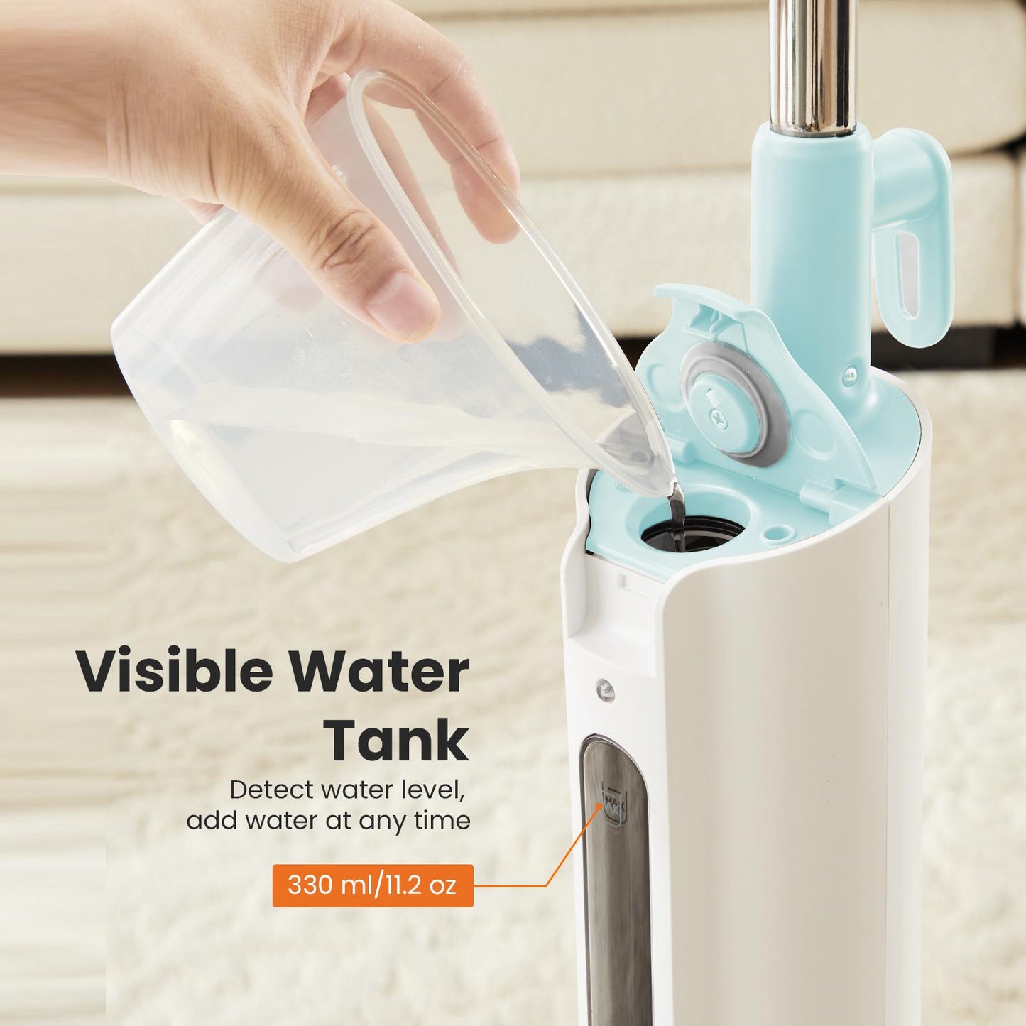 Steam Mop for Floor Cleaning,Lightweight Floor Steamer Cleaner for Hardwood/Tile/Laminate Floors Carpet, 2 Washable Pad