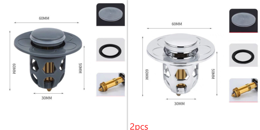 Electroplating Drainer Bouncing Core Universal Head Leak-Proof Plug