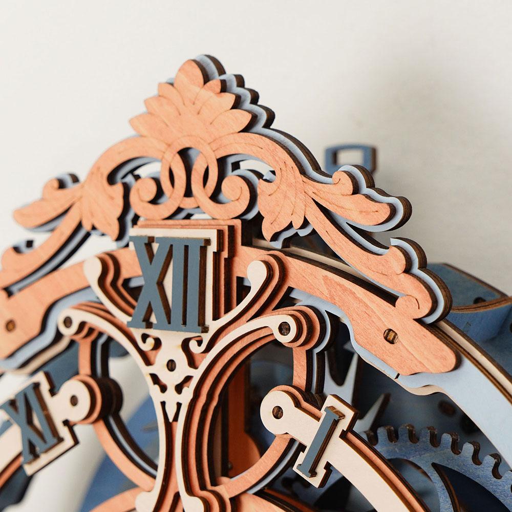Robotime ROKR Zodiac Wall Clock 3d Wooden Puzzle Model Building Gifts for Gifts