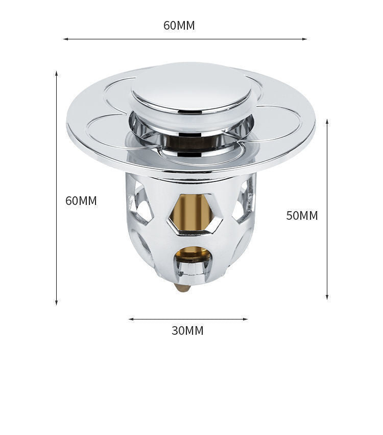 Electroplating Drainer Bouncing Core Universal Head Leak-Proof Plug