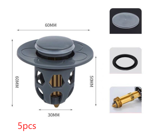 Electroplating Drainer Bouncing Core Universal Head Leak-Proof Plug