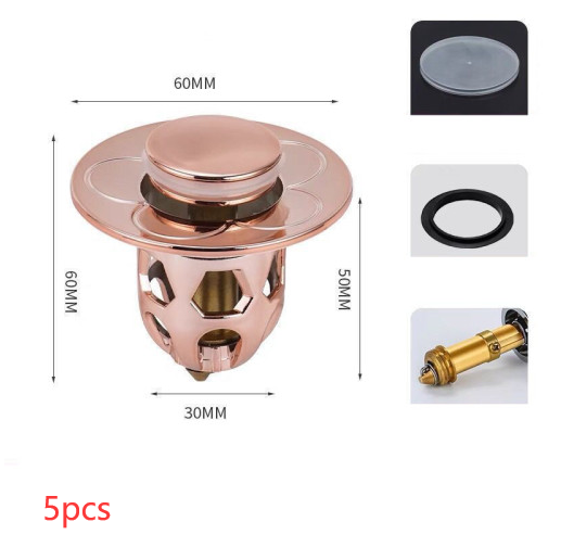 Electroplating Drainer Bouncing Core Universal Head Leak-Proof Plug