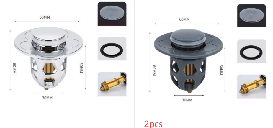 Electroplating Drainer Bouncing Core Universal Head Leak-Proof Plug