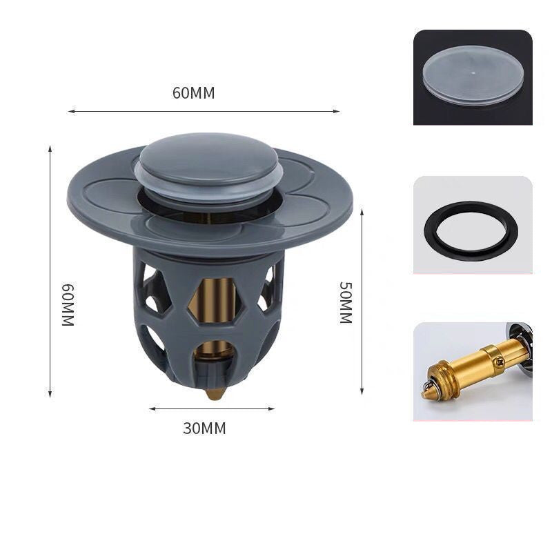 Electroplating Drainer Bouncing Core Universal Head Leak-Proof Plug