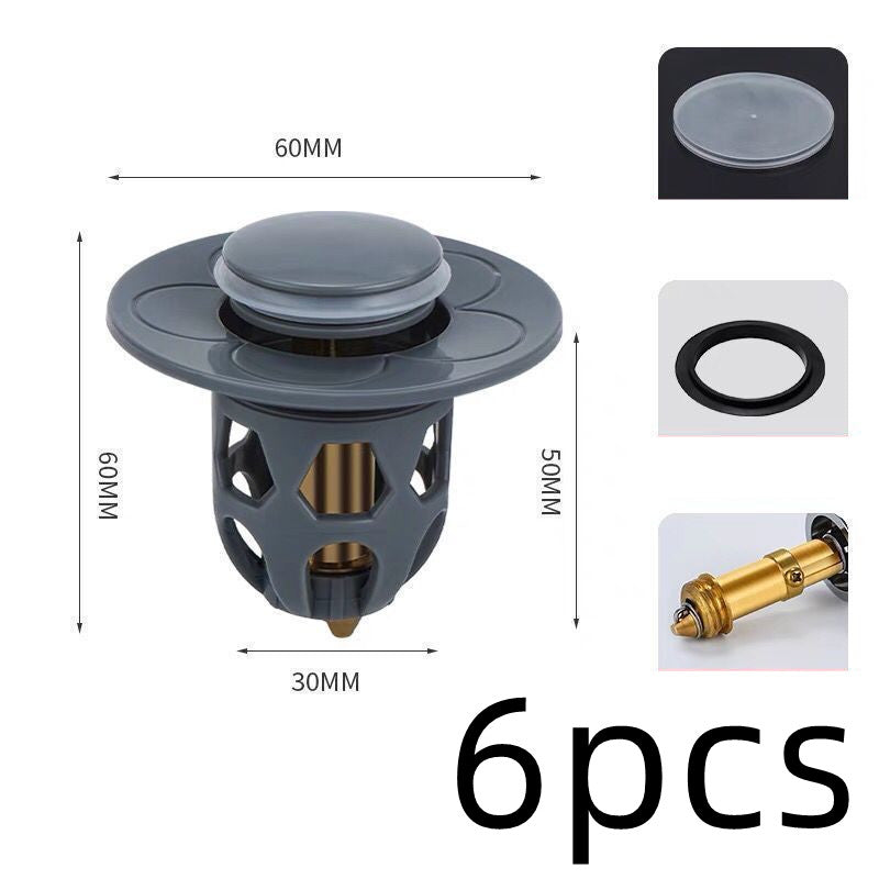 Electroplating Drainer Bouncing Core Universal Head Leak-Proof Plug