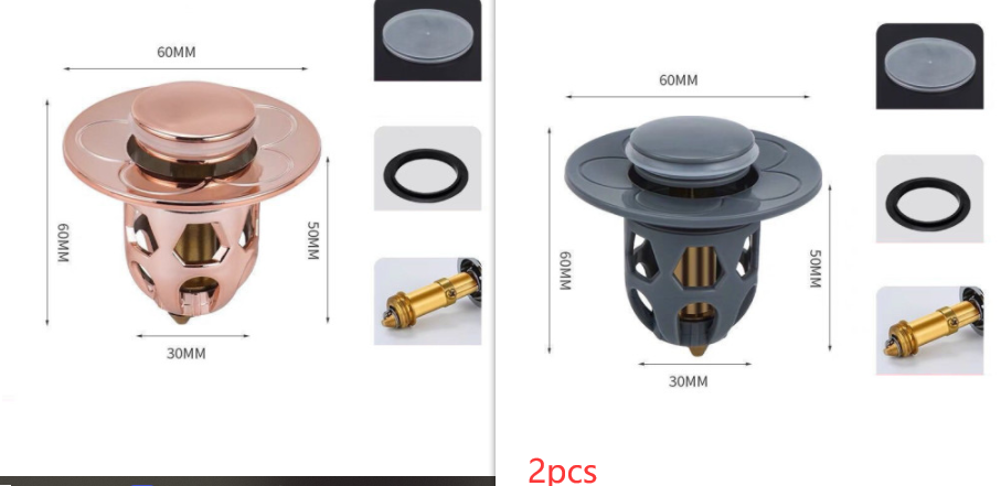 Electroplating Drainer Bouncing Core Universal Head Leak-Proof Plug