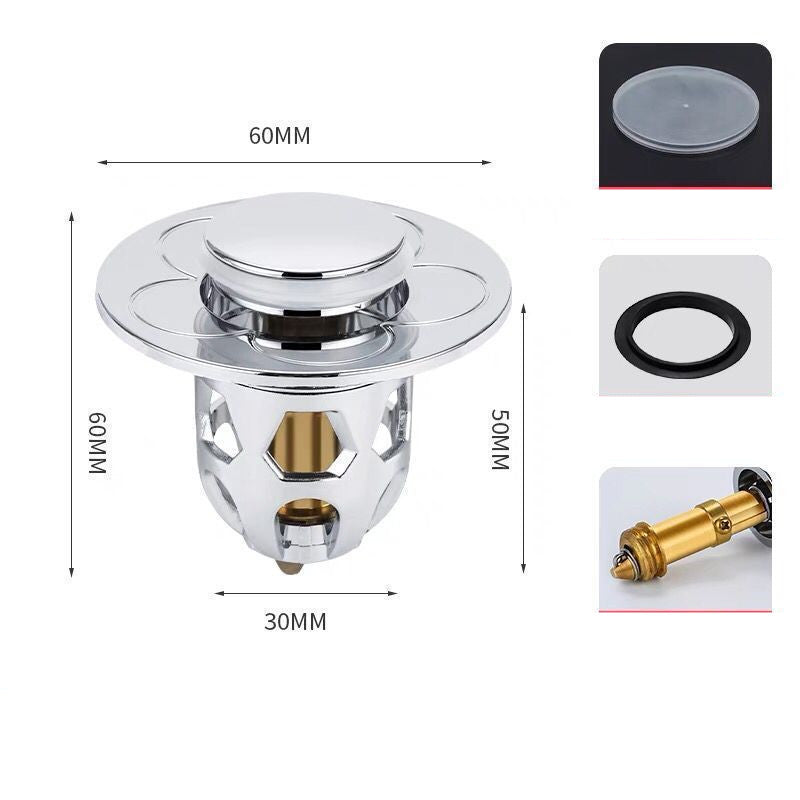 Electroplating Drainer Bouncing Core Universal Head Leak-Proof Plug