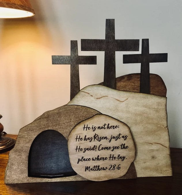 Easter Resurrection Scene Tabletop Centerpiece