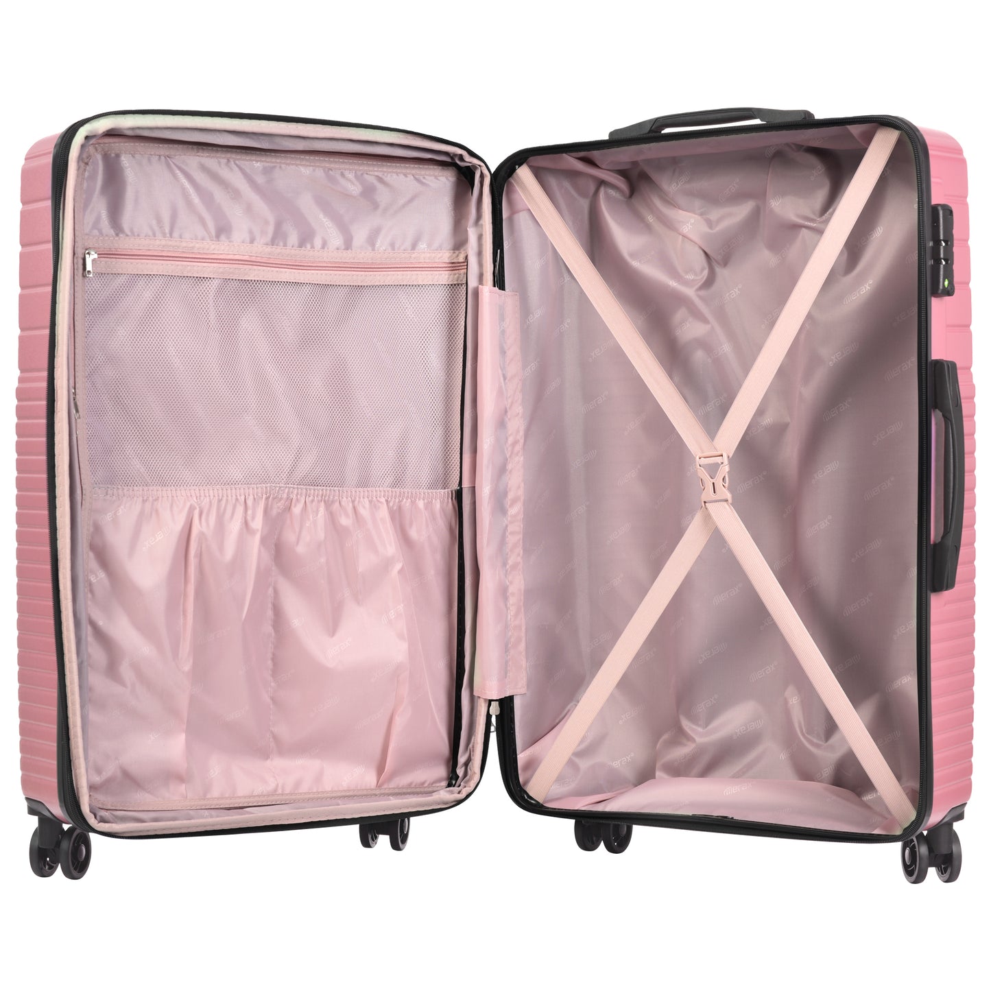 Hardshell Luggage Sets 3 Piece double spinner 8 wheels Suitcase with TSA Lock Lightweight 20''24''28''