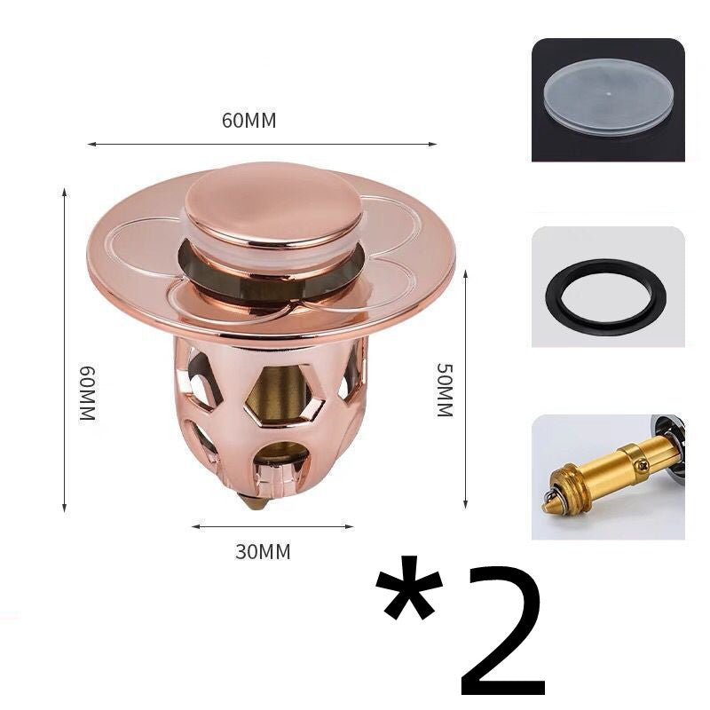 Electroplating Drainer Bouncing Core Universal Head Leak-Proof Plug