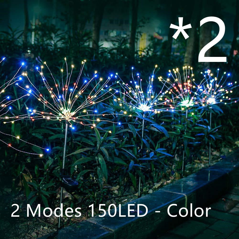 Ground Plug Solar Fireworks Light LED Light String Copper Wire Outdoor Garden Decoration Star Lights Christmas Lights