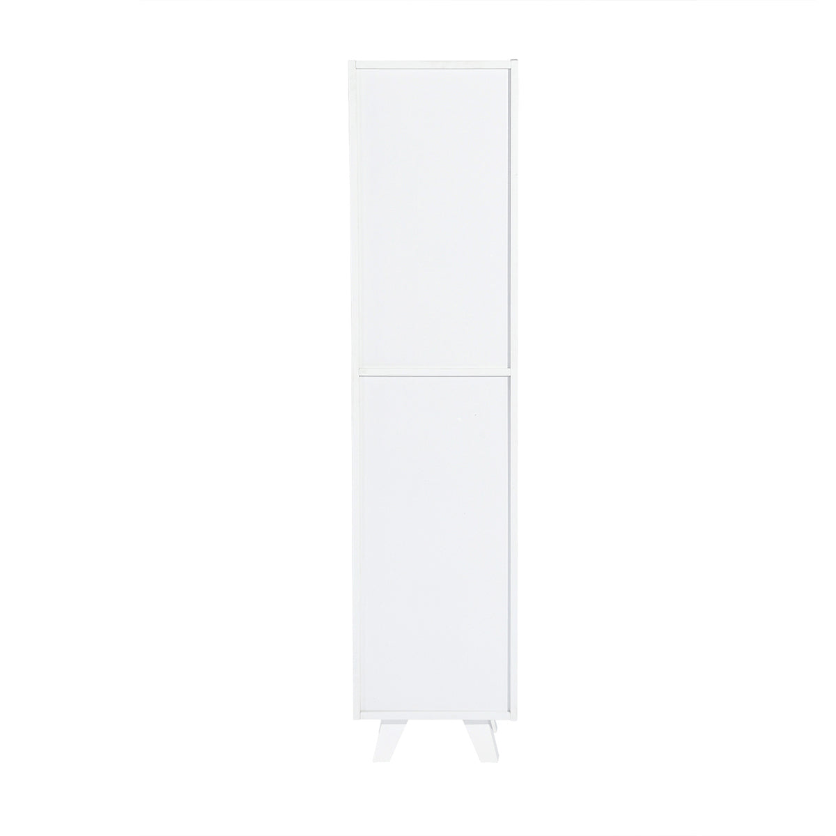 Tall Cabinet, Wooden Slim Floor Cabinet with Shelves & Drawer, White