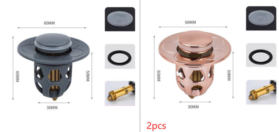 Electroplating Drainer Bouncing Core Universal Head Leak-Proof Plug