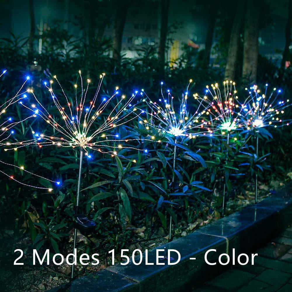 Ground Plug Solar Fireworks Light LED Light String Copper Wire Outdoor Garden Decoration Star Lights Christmas Lights