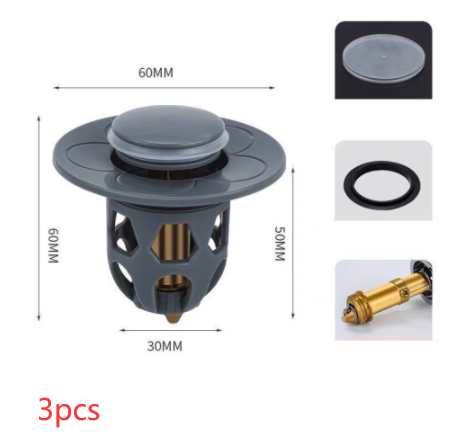 Electroplating Drainer Bouncing Core Universal Head Leak-Proof Plug