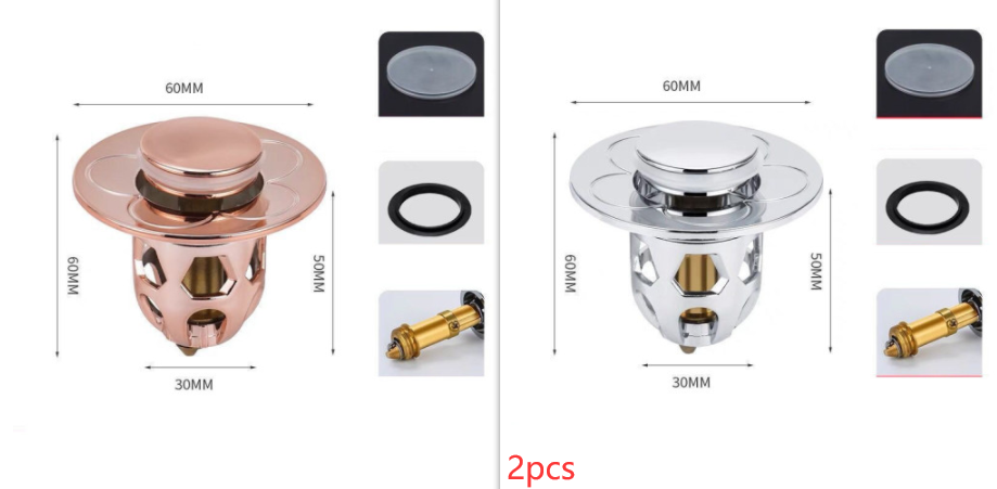 Electroplating Drainer Bouncing Core Universal Head Leak-Proof Plug