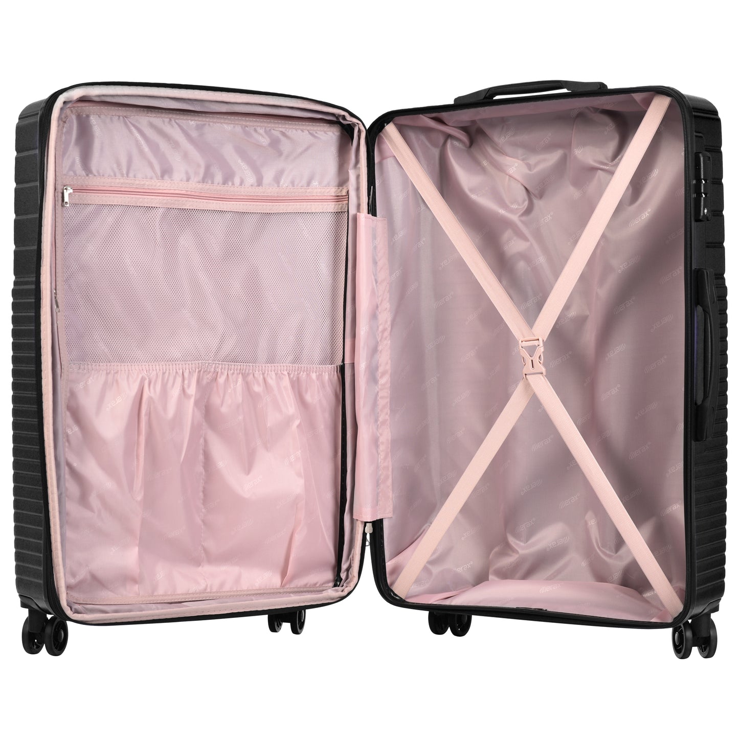 Hardshell Luggage Sets 3 Piece double spinner 8 wheels Suitcase with TSA Lock Lightweight 20''24''28''