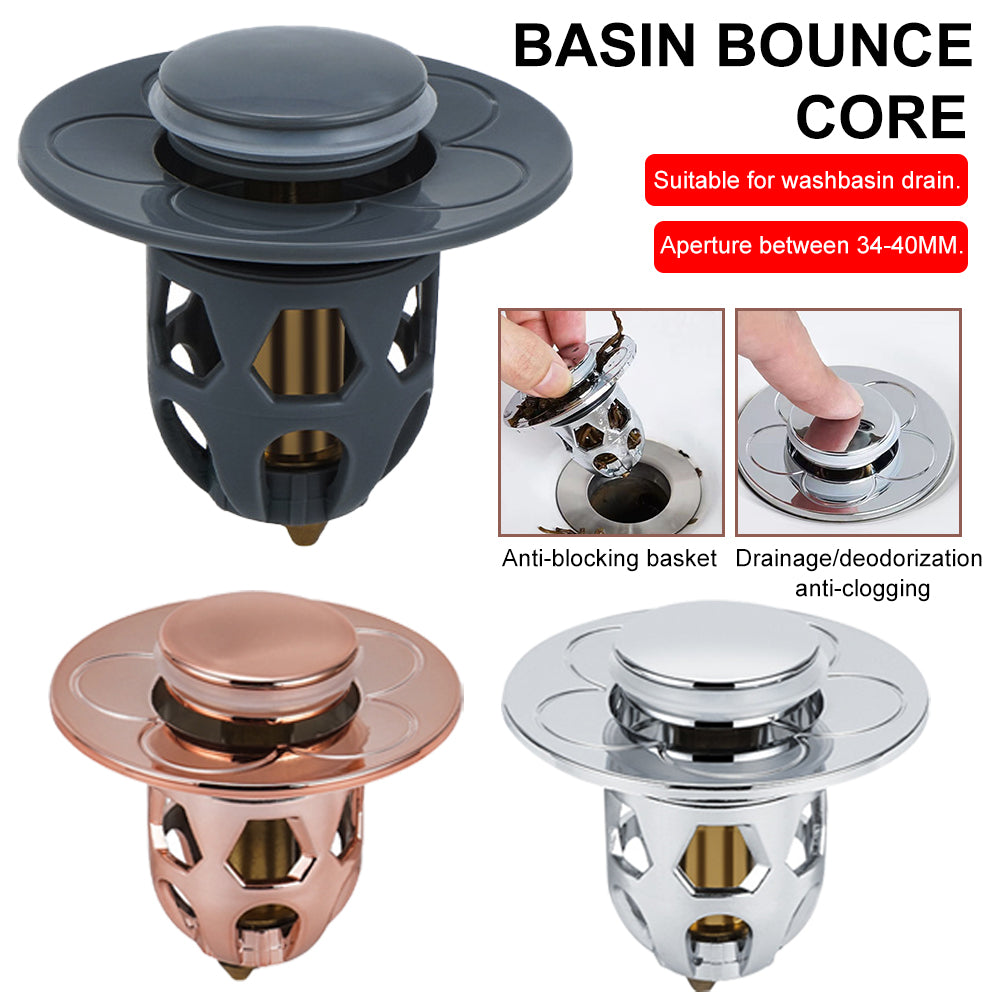 Electroplating Drainer Bouncing Core Universal Head Leak-Proof Plug