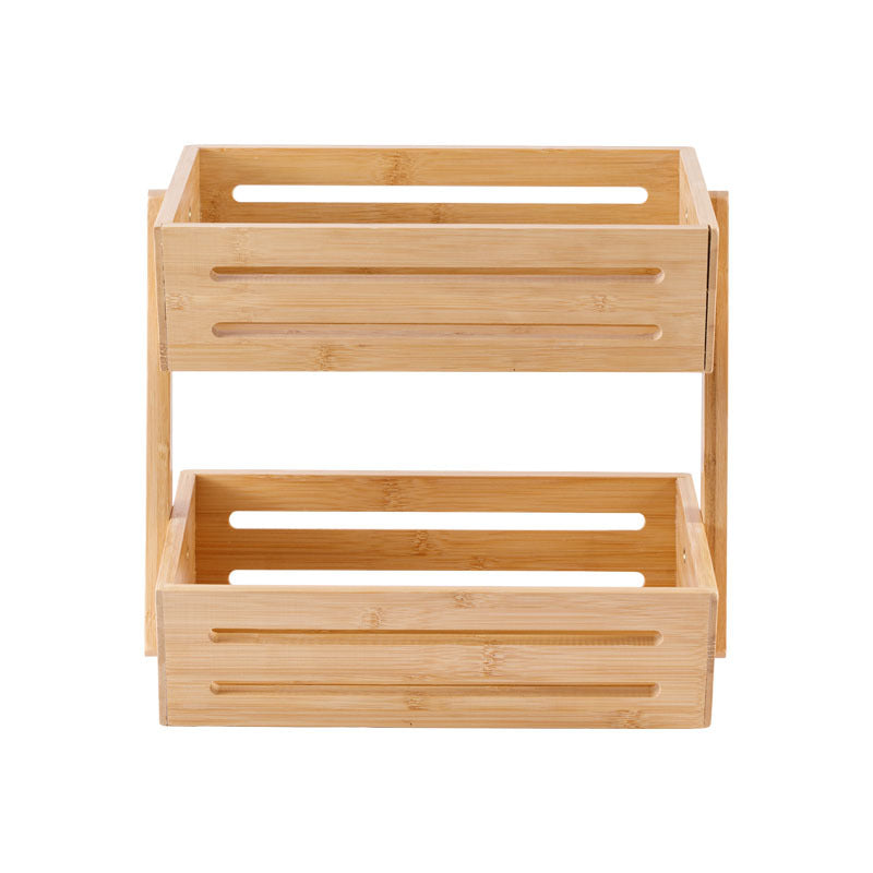 Bamboo Desktop Double-layer Storage Simple Storage Rack