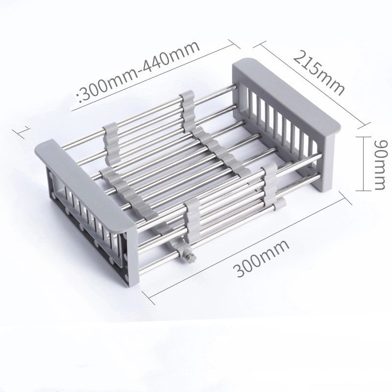Retractable Stainless Steel Sink Drain Basket