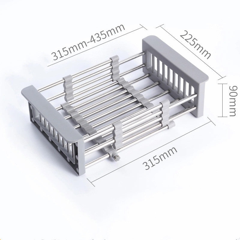 Retractable Stainless Steel Sink Drain Basket