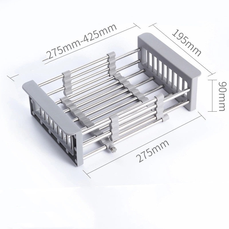 Retractable Stainless Steel Sink Drain Basket
