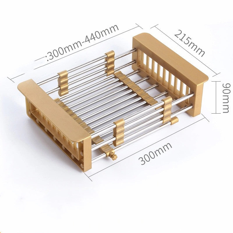 Retractable Stainless Steel Sink Drain Basket