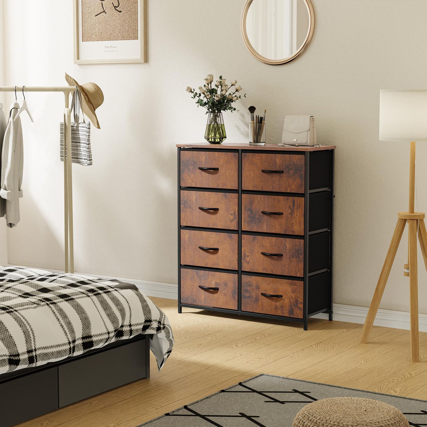 Dresser for Bedroom, Drawer Dresser Organizer Storage Drawers Fabric Storage Tower