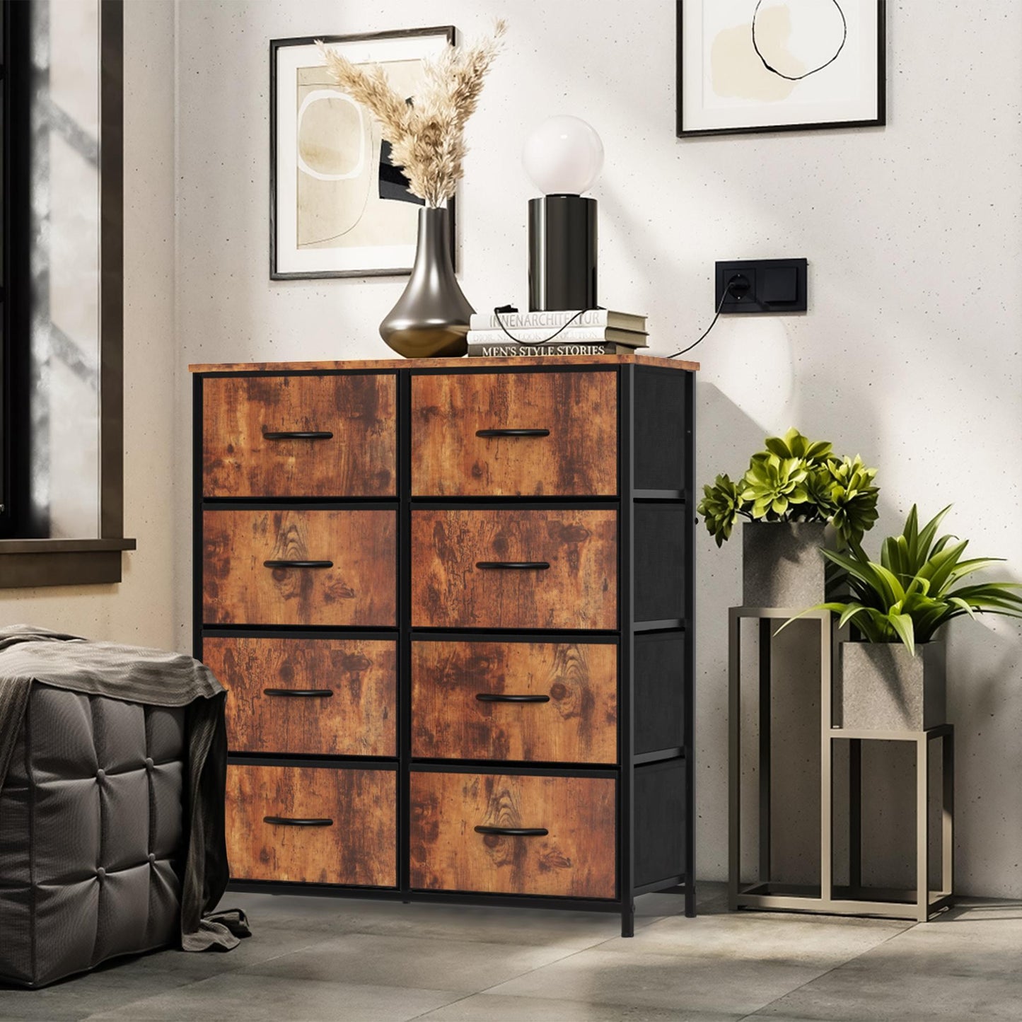 Dresser for Bedroom, Drawer Dresser Organizer Storage Drawers Fabric Storage Tower