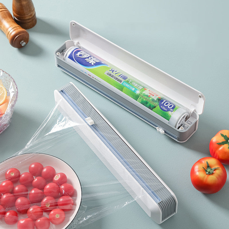 Household Disposable Cling Film Cutting And Cutting Box With Magnetic Suction