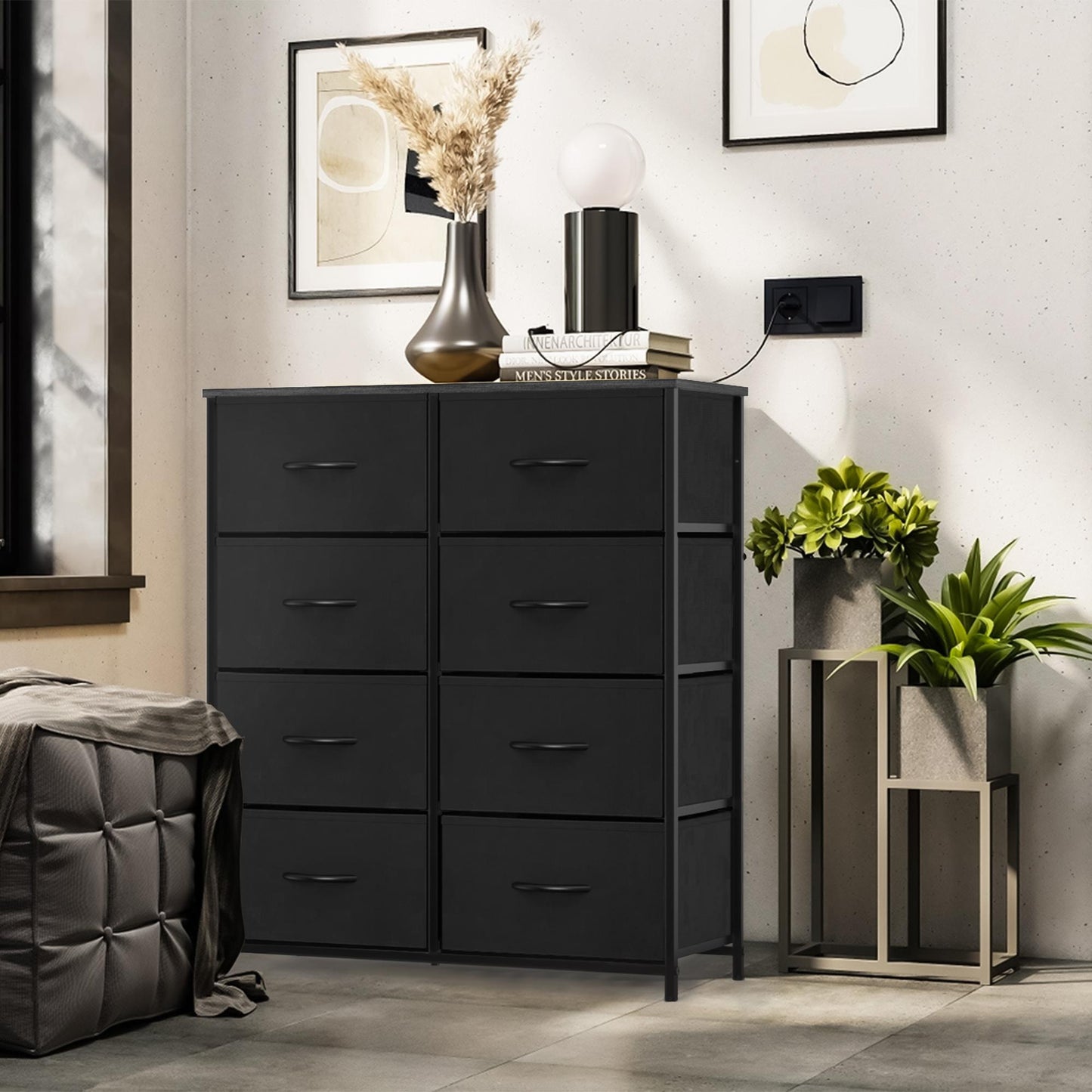 Dresser for Bedroom, Drawer Dresser Organizer Storage Drawers Fabric Storage Tower