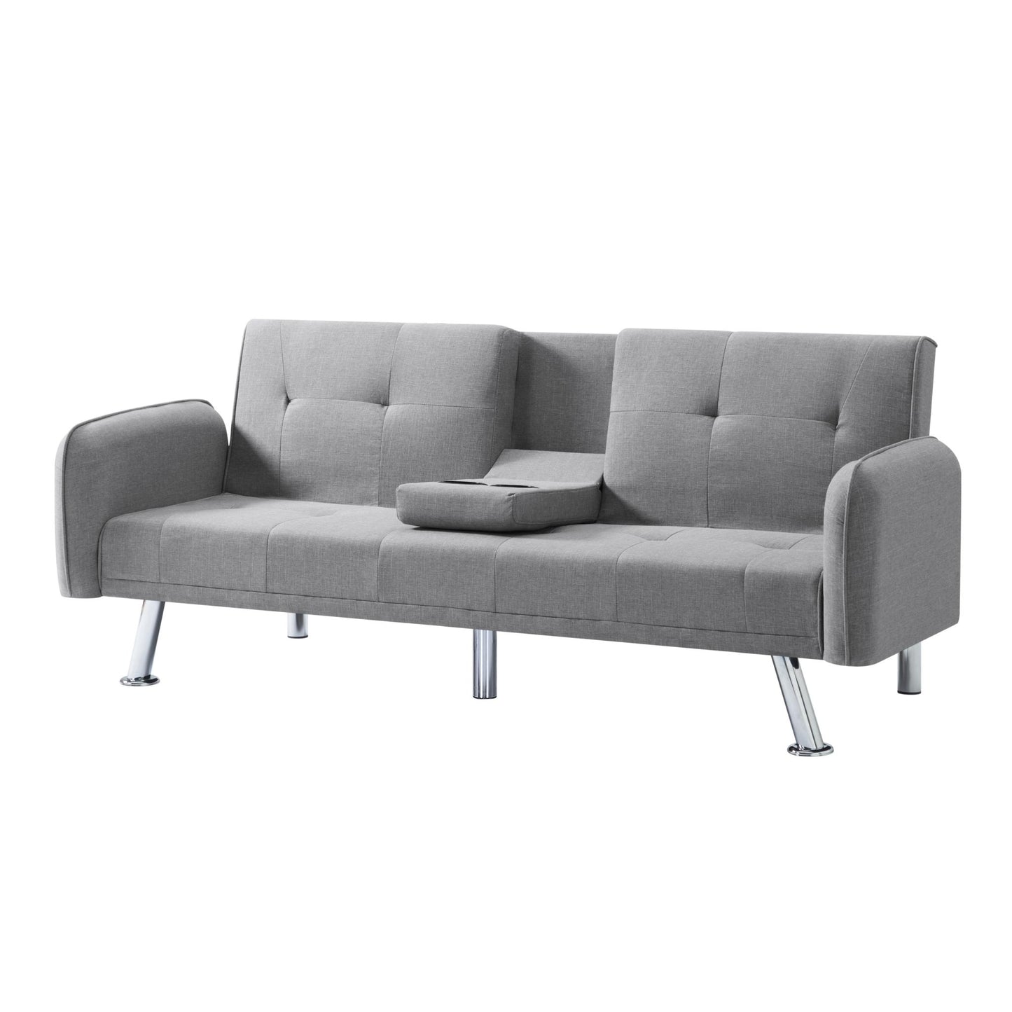 74.8” Futon sleeper sofa bed (Light Grey)