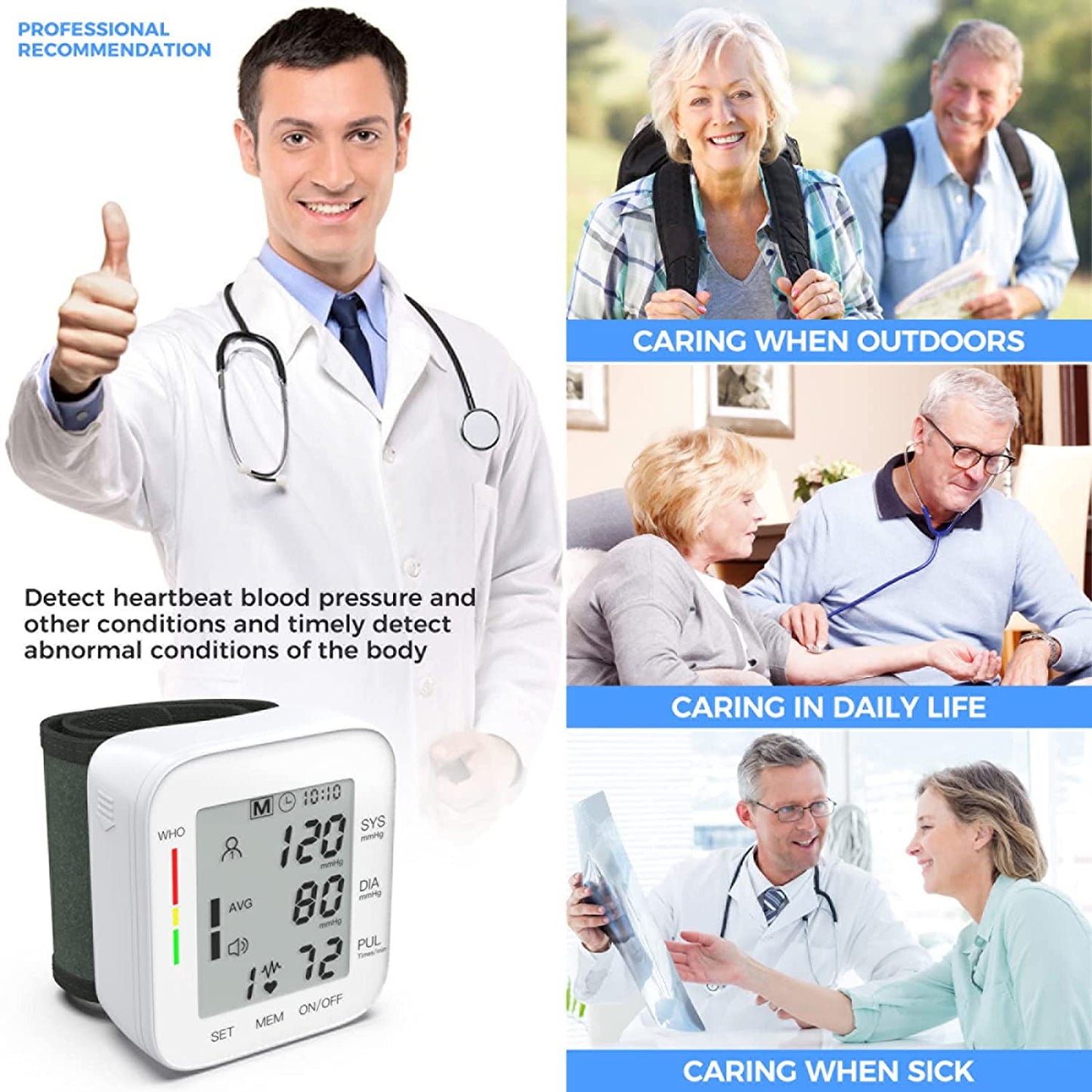 Adjustable Wrist Blood Pressure Monitor