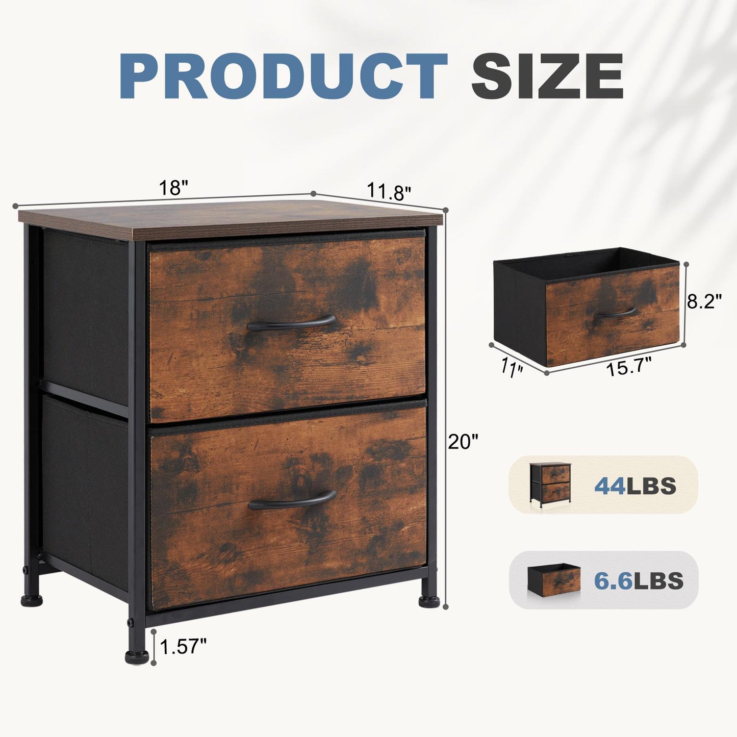 Dresser for Bedroom, Drawer Dresser Organizer Storage Drawers Fabric Storage Tower