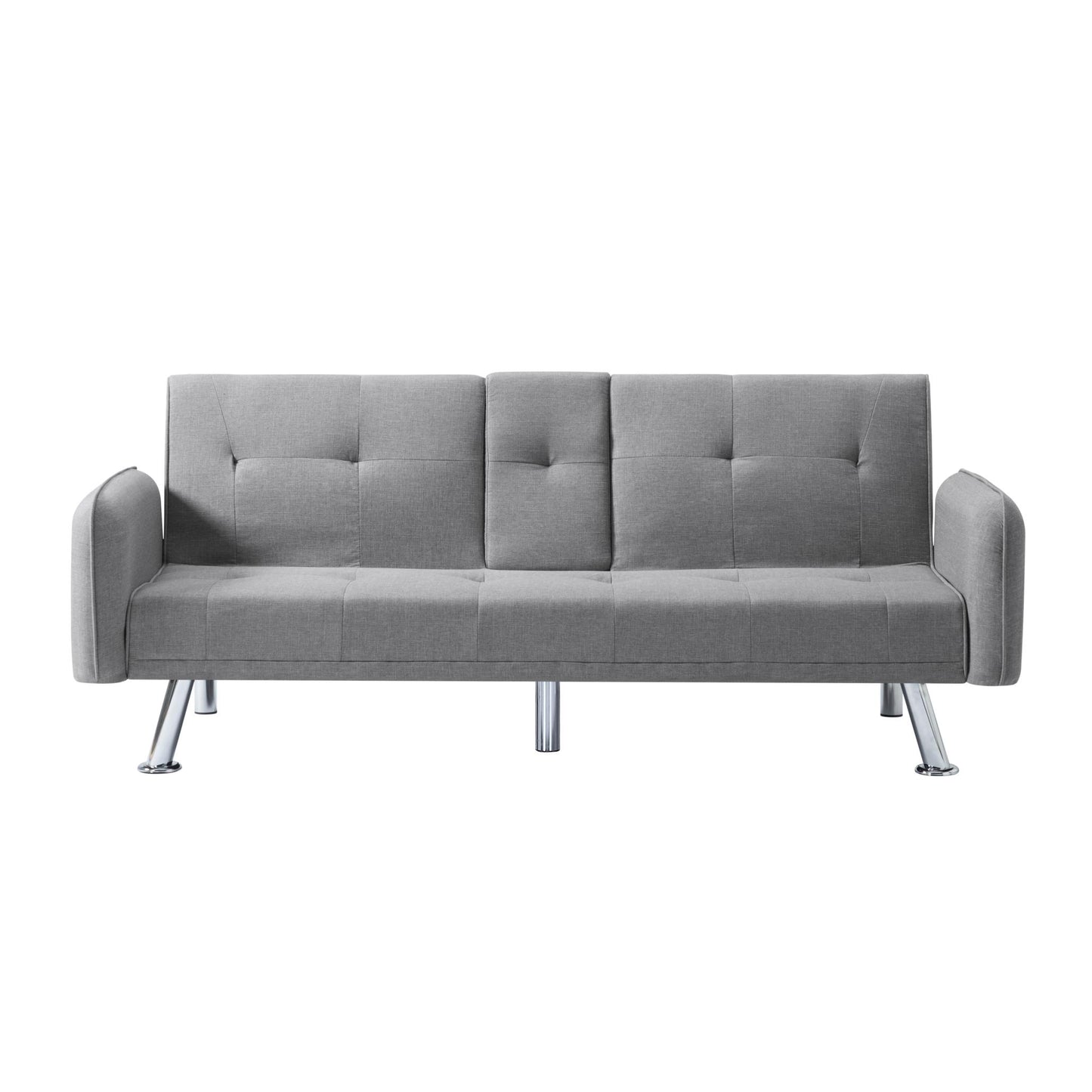 74.8” Futon sleeper sofa bed (Light Grey)