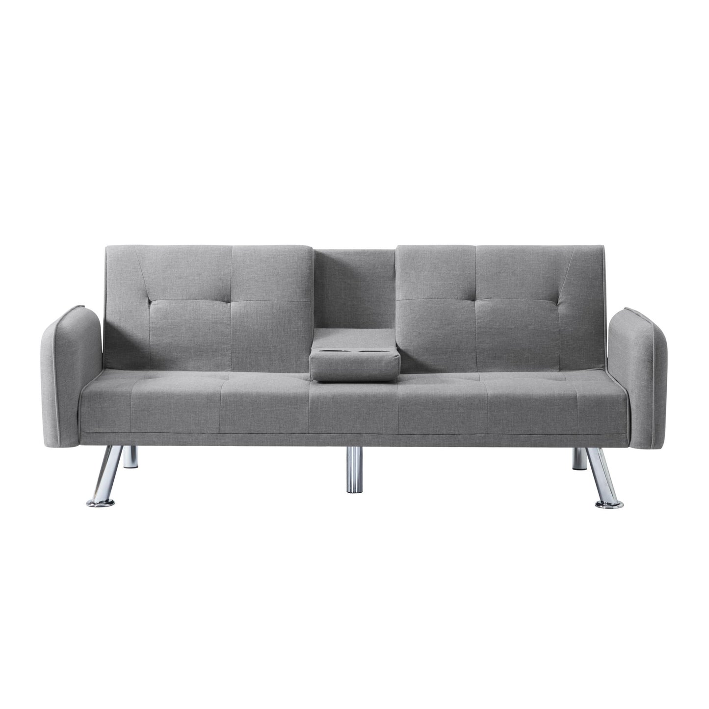 74.8” Futon sleeper sofa bed (Light Grey)