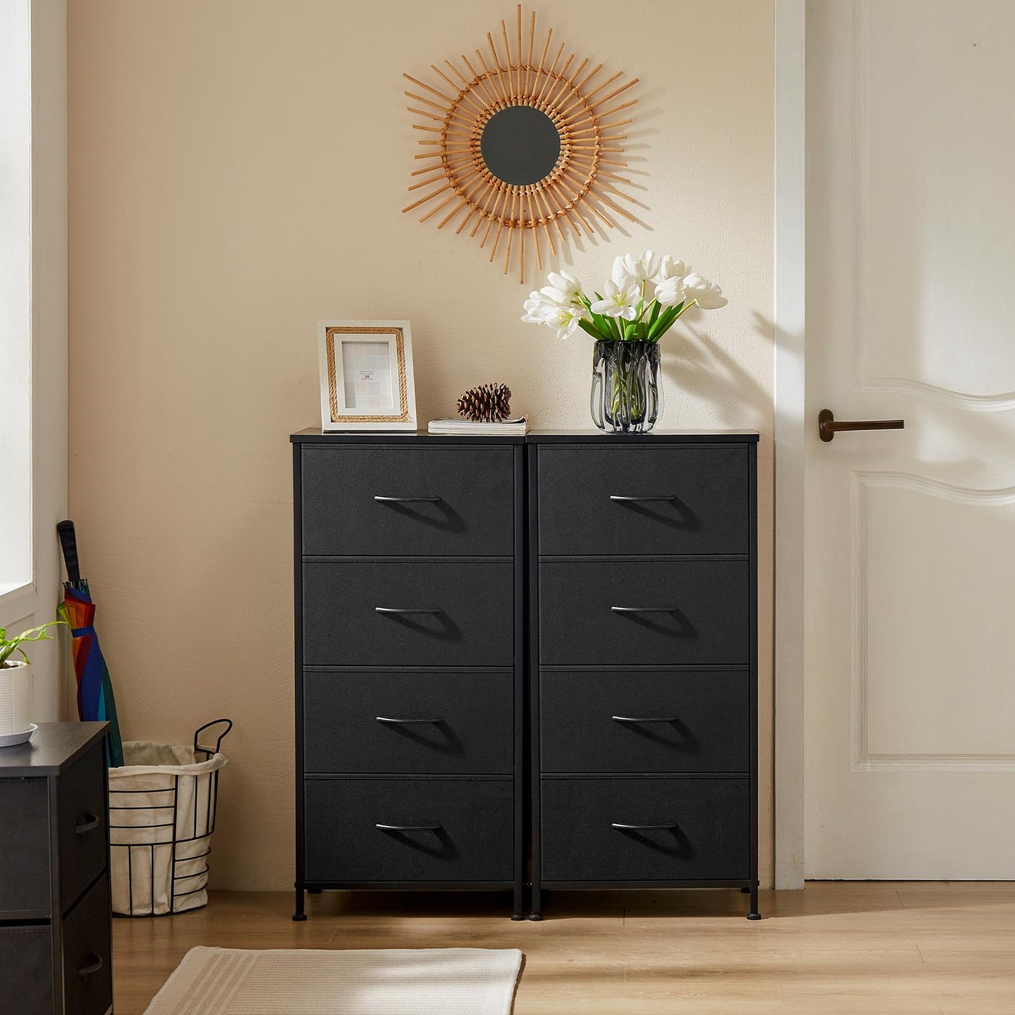 Dresser for Bedroom, Drawer Dresser Organizer Storage Drawers Fabric Storage Tower