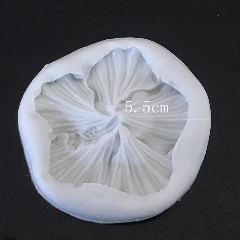 Small Red Flower Simulation Hibiscus Flower Silicone Mold