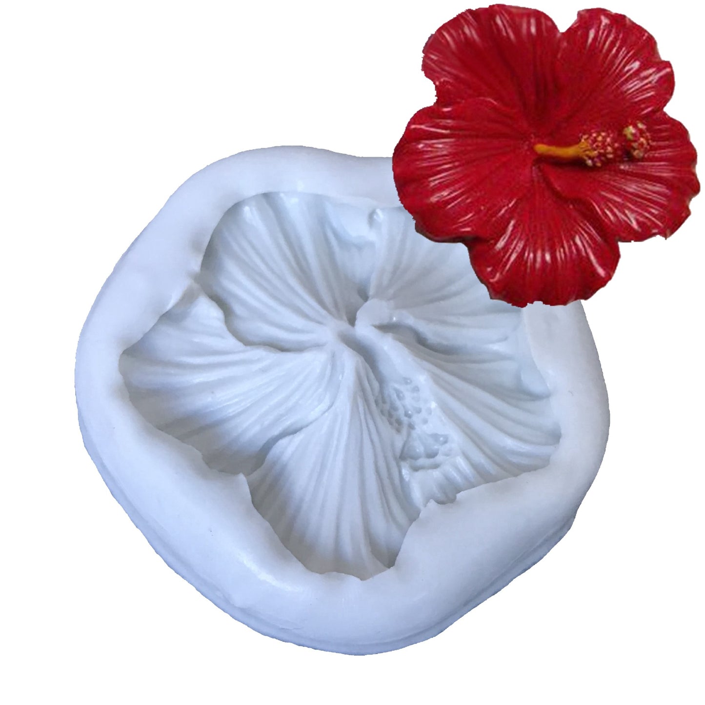 Small Red Flower Simulation Hibiscus Flower Silicone Mold
