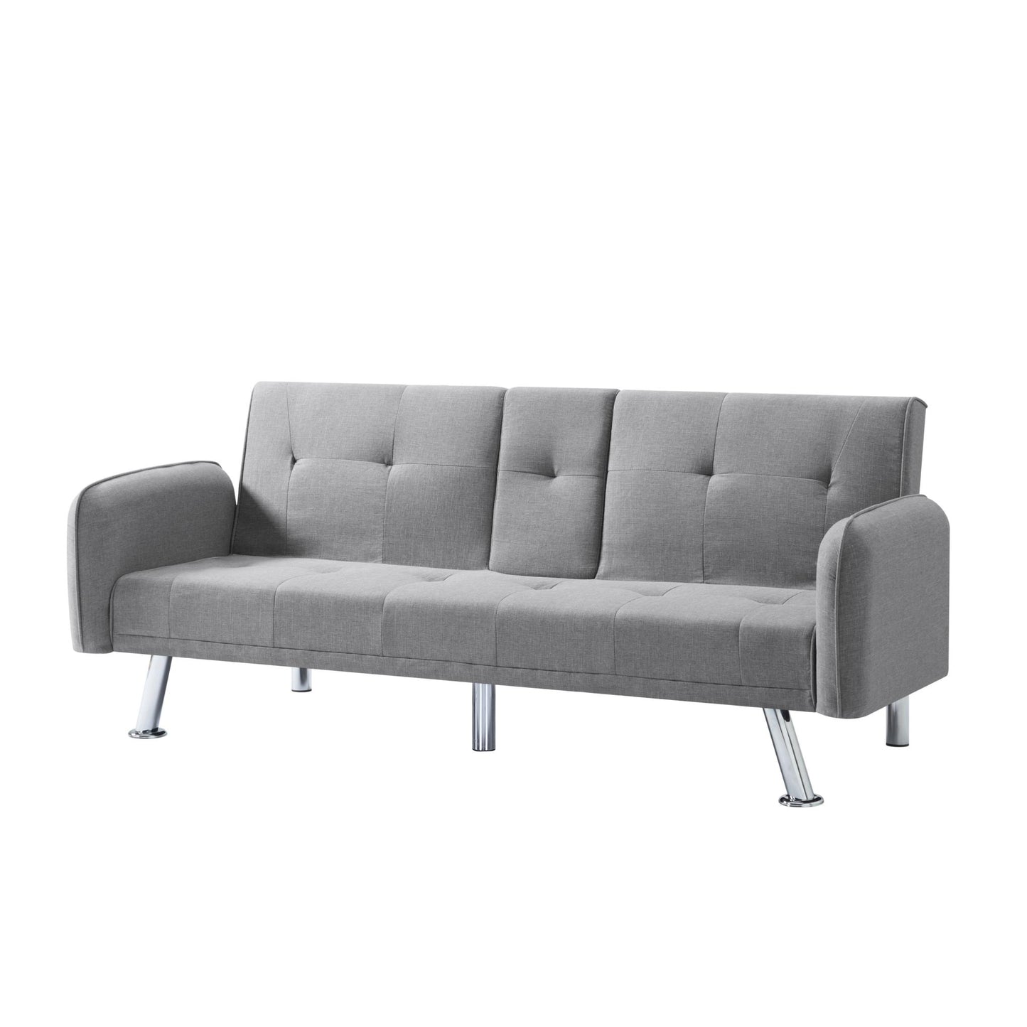 74.8” Futon sleeper sofa bed (Light Grey)