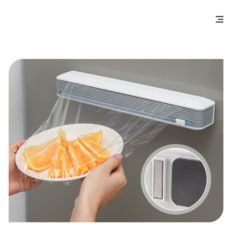 Household Disposable Cling Film Cutting And Cutting Box With Magnetic Suction
