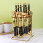 410 stainless steel knife, fork, spoon set, European style hotel Western tableware, golden dessert spoon set, 24 pieces