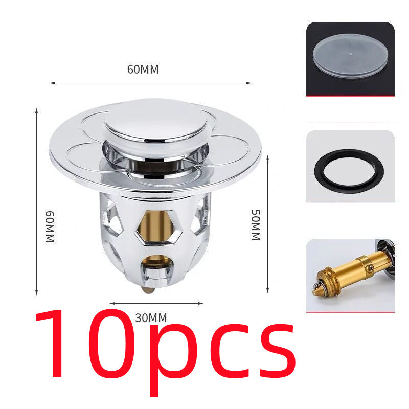 Electroplating Drainer Bouncing Core Universal Head Leak-Proof Plug