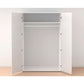 White Adjustable Tension Curtain Rod 41-76 inches