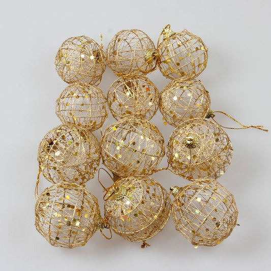 Gold Dusted Scaly Christmas Ball
