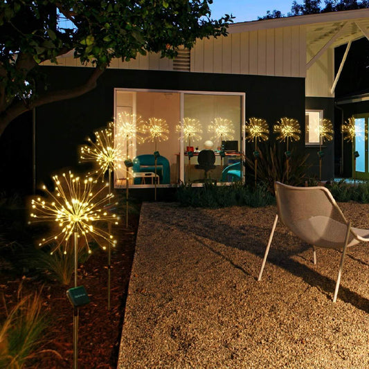 Ground Plug Solar Fireworks Light LED Light String Copper Wire Outdoor Garden Decoration Star Lights Christmas Lights
