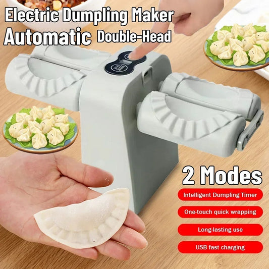 Fully Automatic Electric Dumpling Artifact Kitchen Household Double Head Automatic Manual Press Type Pierogi Maker Mould Machine